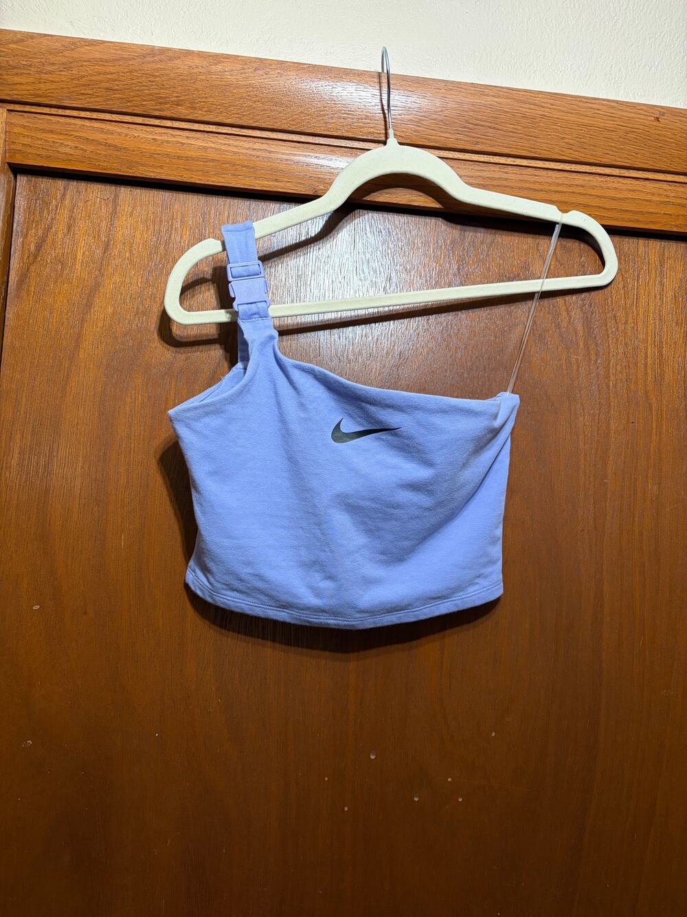 Nike One Shoulder Crop Top Lavender Athletic Activewear Size Small Purple